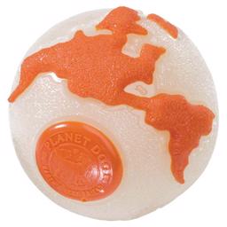 Planet Dog Orbeeball Planet Bold Til Hunden Hvid & Orange